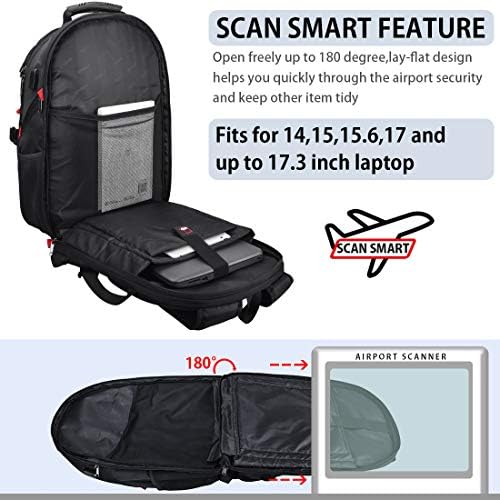 Mochila Nubily Laptop 17 polegadas de 17 polegadas à prova d'água Backpack TSA Mackpack Anti -Roubo College Backpacks Mackpacks de