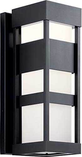 Kichler 59036bkled Ryler Outdoor Wall Scona, 1 luz 16,8 watts, preto