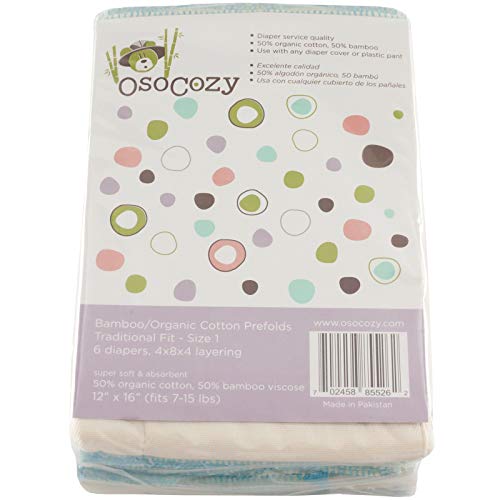 Osocozy - Preços orgânicos de bambu - Ultra Soft, Bamboo Cotton Blend Baby Fregers - Eco -friendly - Qualidade de serviço de fraldas