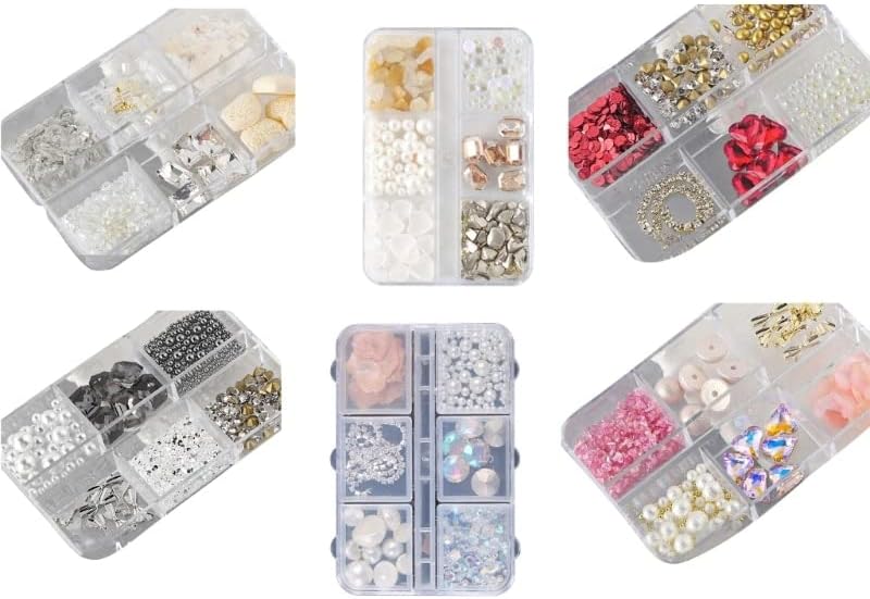 Nail Art Rhinestones and Pearls Uil Art Jewelry Charms Flatback Unh Nail Charms -