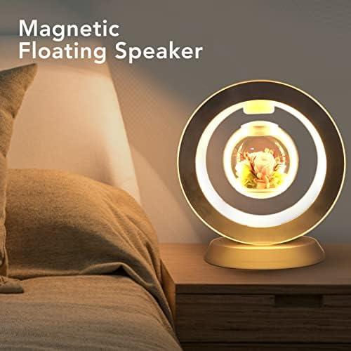 Chiciris levitando o alto -falante Bluetooth, 100−240V Forever Flowers Light Luxury Magnetic Floation Speaker Control O