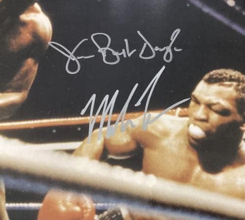Mike Tyson assinou foto 16x20 James Buster Douglas Auto Hof emoldurado JSA - Fotos de boxe autografadas