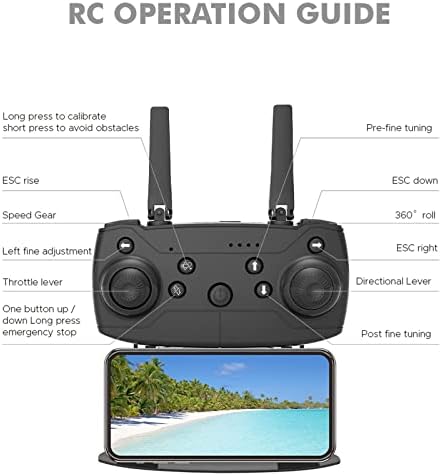 Drone Afeboo com câmera única de alta definição, adequada para adultos, iniciantes e crianças; Quadcopter RC com baterias
