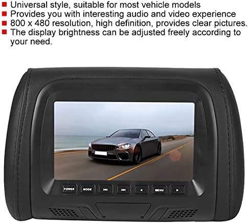Exibição do carro Akozon, Universal 7in Car Headrest Monitor Car MP5 Video Media Player de alta definição MP5 Player Player