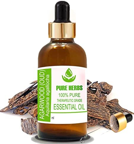 Ervas puras Agarwood Pure & Natural Teleapeautic Grade Essential Oil 30ml