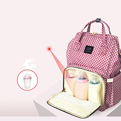 Mochila de fraldas de fraldas terrestres Multifunção de viagens à prova d'água bolsas de fraldas para cuidados com o bebê