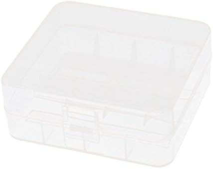 IIVVERR Caixa de armazenamento retângulo Recipiente limpo para 2 x 26650 baterias (Caja de Almacenamiento retangular