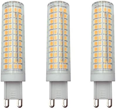 Lâmpadas LED G9 diminuem 10W110V Branco de milho de 3000k de 3000k quente JCD T4 G9 Bin-Pin Base, Dimmable, 136 LED 2835 SMD, 3 pacote