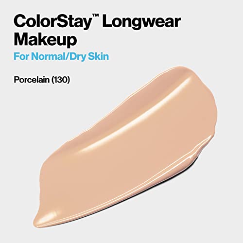 Fundação líquida de Revlon, maquiagem de face colorstay para pele normal e seca, SPF 20, cobertura média de longa data com