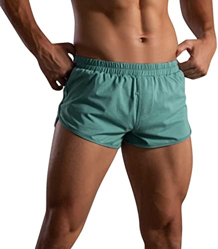 Shorts de boxer masculinos do BMISEGM Mens em calça de algodão sólida de cor sólida Banda elástica de roupas íntimas