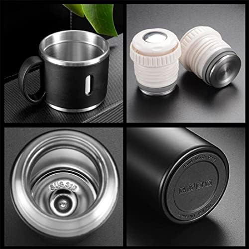 Jaytik Enterprise Stainless Acelele Astal A vácuo conjunto com 3 xícaras de aço combinando para café quente e balão de água fria ideal