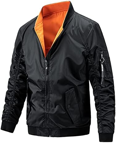 Capuz adssdq zip up para homens, o grande tamanho de moda de manga comprida casacos masculino Biker Fit Grost Warm Jacket