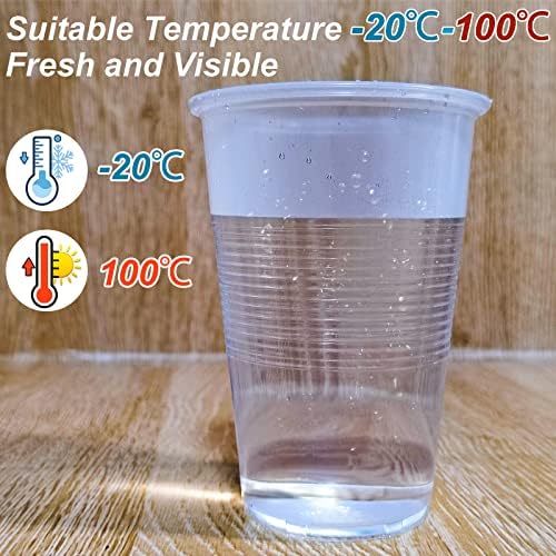Tashibox 16 oz copos de festa de plástico transparentes, 100 contagem