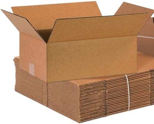 Caixa de transporte de caixa de USABOX USA Médio 16 L x 10 W x 6 H, 25-Pack & Aviditi Shipping Boxes Medium 12 L x 9 W x 4 H, 25-Pack | Caixa de papelão ondulado