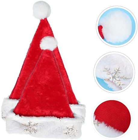 Aboofan 4 pcs santa chapéu de chapéu infantil chapéu de santa pelúcia de chapéu de santa adultos festas santa chapéu de santa para