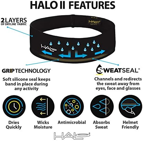 Halo para a cabeça do halo Halo II, pulôver de banda de suor para homens e mulheres, sem deslizamento com um tecido