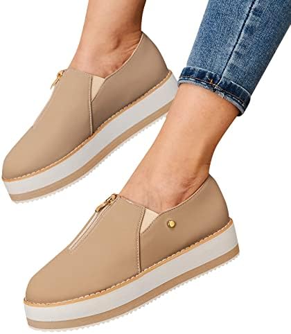 Senhoras Moda de cor sólida cor baixa plataforma de plataforma de salto casual Sapatos femininos Casual On Shoes Tamanho