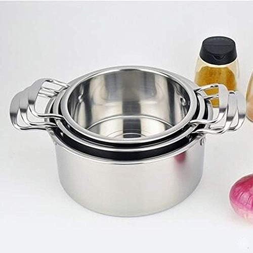 Estoque de aço inoxidável zldgyg, indução de lava -louças panela de sopa segura com tampa, vasos de cozinha grandes para