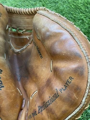 Ted Simmons Atlanta Braves Game usou Glove 1986-1987 “PSA/Simmons Loa” - Jogo MLB Usado luvas