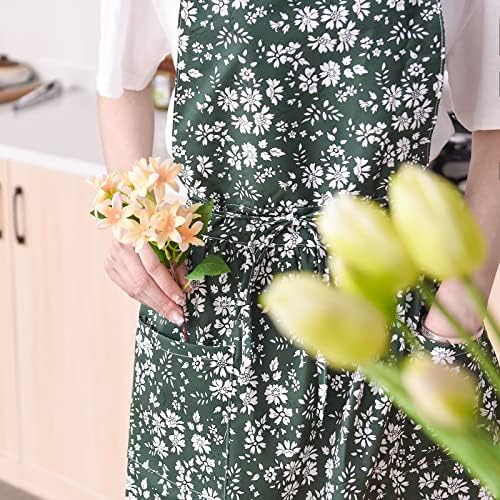Pinknoke Vintage Pinafore Apron Dress for Women With Pockets Aventais de chef floral