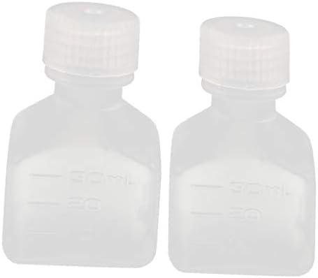 X-Dree 2pcs 30ml pp quadrado de boca larga selo reagente garrafa de amostra química de amostra (2pcs 30 ml pp quadrado largo