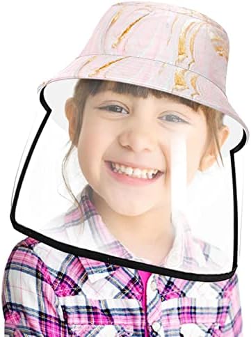 Chapéu de proteção adulto com escudo facial, chapéu de pescador anti -sun tap, textura de mármore cinza branco moderno branco