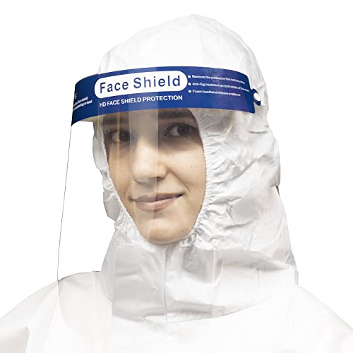 Aaglow 10 pacote anti -nevoeiro escudo de face adulto e adolescente, segurança protetora protetora seu rosto e nariz para obras diárias