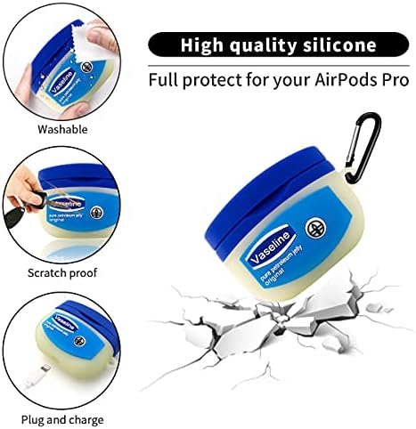 WQNIDE Blue Bottle for AirPods Pro Case Case, 6in1 Acessórios Definir capa protetora de silicone, design fofo de personagem
