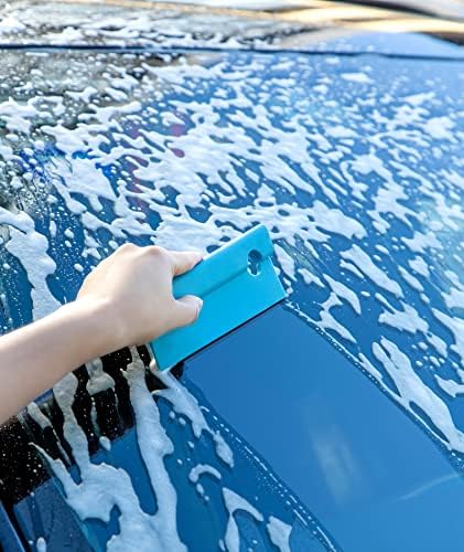 HONLA 2 Pacote pequenos rochos, mini rodo de silicone para janelas de carro, espelhos laterais, espelhos de chuveiro de vidro do banheiro, bancadas de cozinha e pia, azul, verde