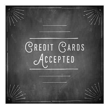CGSignLab | Cartões de crédito aceitos -Chalk Corner Janela se apega | 16 x16