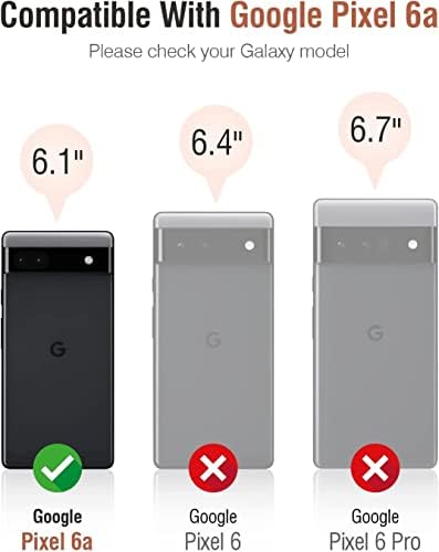 Miimall Compatível Google Pixel 6A Caixa de carteira, couro PU PU PU Google Pixel 6A Caixa de carteira com slot de cartas