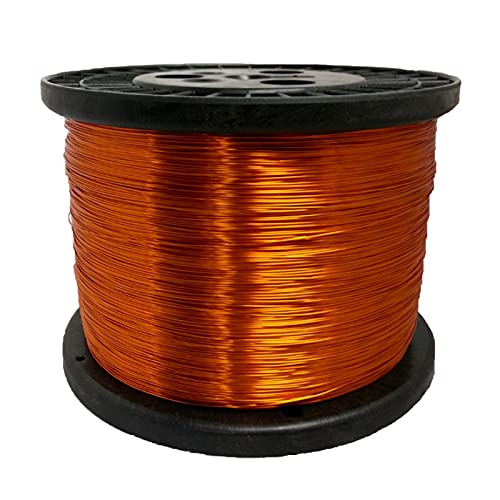 Fio de ímã, 240 ° C, fios de cobre esmaltados pesados, 28 awg, 2 oz, 249 'de comprimento, 0,0147 de diâmetro, natural