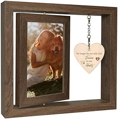 Eyitupc Forever in Hearts Dog Cat Memorial Picture Frame - Perda de Cachor Simpatia Presente - Presentes Memoriais de Pet