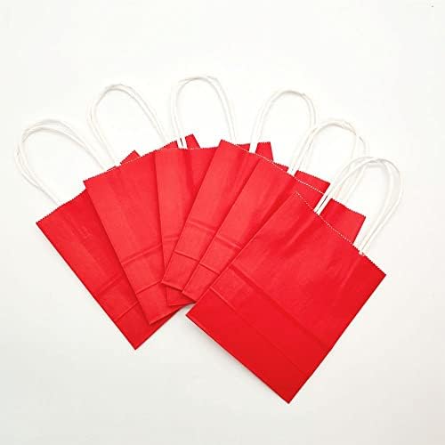 Jeye Mini Tamanho Red Sacos de Presente de Papel Vermelho Com manusear pequenas sacolas Kraft Sacos de Favory para