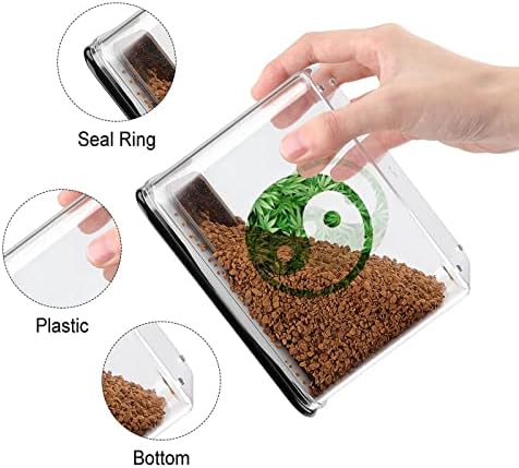 Yin Yang Weed Plástico Caixa de armazenamento Recipientes de armazenamento de alimentos com tampas de arroz balde selado para