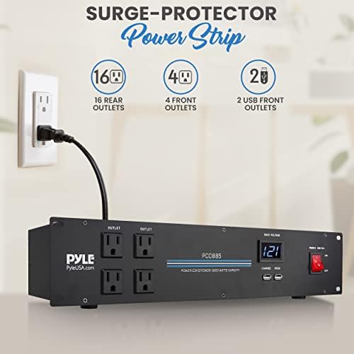 Protetor de surtos de faixa de energia PDEPro PDU - 3600 watts 15 amp 20 outlet PCO885 e PDU Power Strip Surge Protector - 150