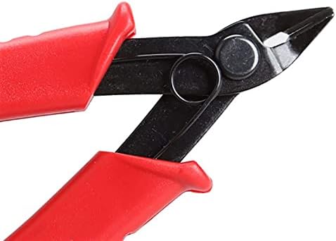 Qlong alça vermelha mini 5 polegadas de fio elétrico corda cortadores de gabinete de corte de cortes laterais alicate lade