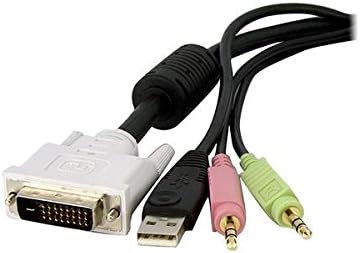 Startech 4 em 1 USB DVI KVM Switch Cable w/áudio