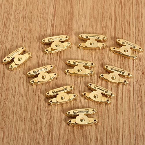 ZOUOOU DAAKOU910 10PCS Bronze antigo/jóias de ferro -ouro Caixa de presente de jóias de jóias HASPS HASPS CLASP LACK LOCK CAIXA DE VINHO FUNFURAÇÃO DE FUNFURAÇÃO