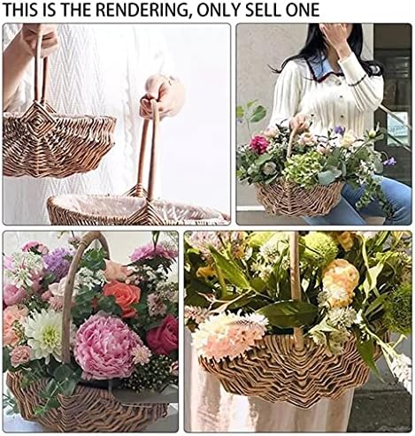 Gretd tecido de cesta de cesta de flores para cesto de tecelagem para casamento de cesto de armazenamento de flores