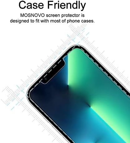 Protetor de tela de vidro premium de Mosnovo para iPhone 14 / iPhone 13 / iPhone 13 Pro [quadro de orientação incluem] [Easy Install]