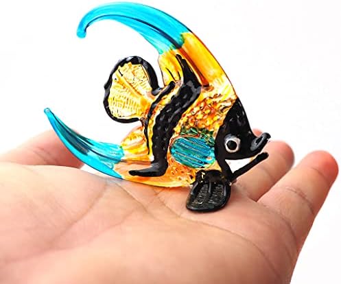Zoocraft Glass Angel Fish Fatuine Aquarium Handicraft Miniature Hand Blown Collectibles