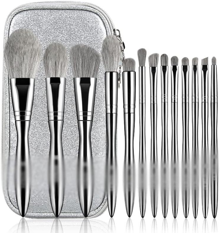 N/A 13pc Brush de maquiagem Conjunto completo de escovas de pó soltas ferramentas de beleza escovas de sombra para os olhos