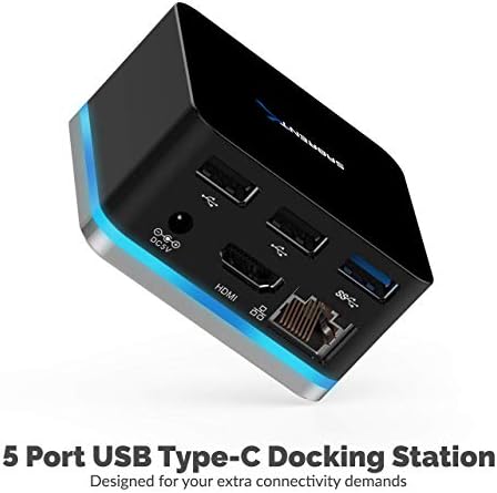 Sabrent USB 3.1 Tipo-C para HDMI Adaptador + 5 Porta USB Tipo C Estação de docking Mini Continuum
