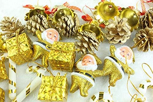 Pingnder Christmas Bell Party for Home Gift Jingle Decoration 72pcs Natal Decoração de casa Bolas de cristal para pendurar