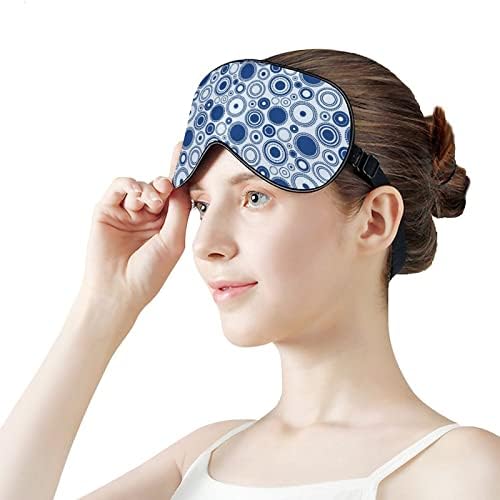 Blue Circlesleep Máscaras Cobertão Olhos Blackout com Catelão Elastic Strap Ajustável Para Mulheres Homens de Viagem de Viagem de
