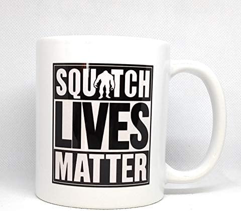 Squatch Lives Matter Ceramic Bigfoot Coffee Caneca | Xícara de café Sasquatch | Caneca de 11 onças | N030