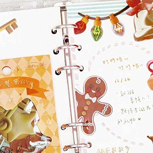 BYBYCD 40PCS/Set Christmas Stationery Sticker Diary Supplies Feliz Natal Snowflake Hand Scrapbooking Decoração de álbuns