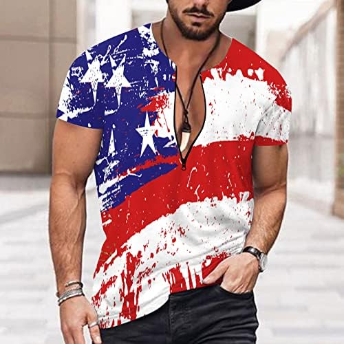 Camisas de pólo muscular masculino bandeira americana
