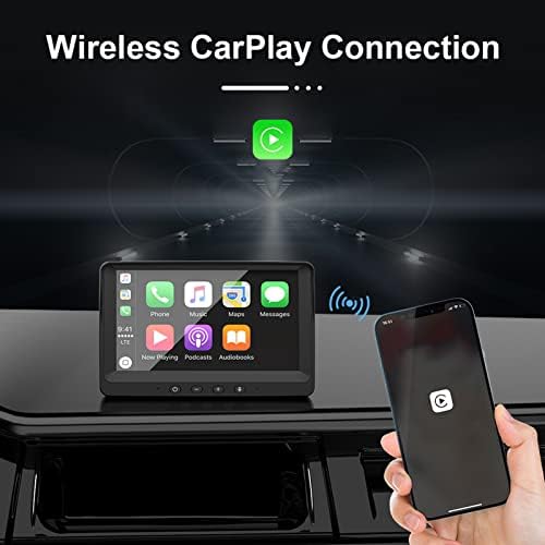 Player de carro portátil, 7in HD Wireless DVD Player para carro, tela de toque Bluetooth WiFi FM Multimedia Player, receptor